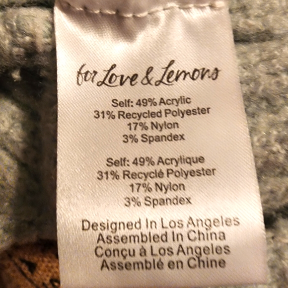 For Love & Lemons Dominique Crop Sweater Tank. Size L. NWT - Picture 8 of 9